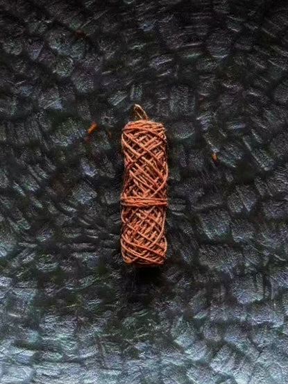Persimmon Dyed Ramie Thick Thread